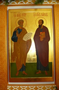 Икона апостолов Петра и Павла в Свято-Троицком храме монастыря 